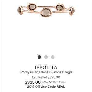 Ippolita Smoky Quartz Rosé 5-Stone Bangle